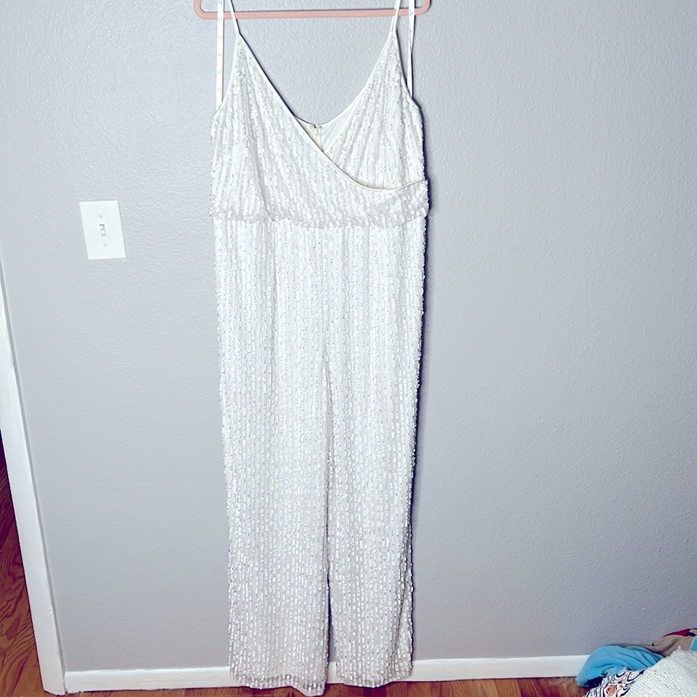 Beaded Surplice JumpSuit - NWT